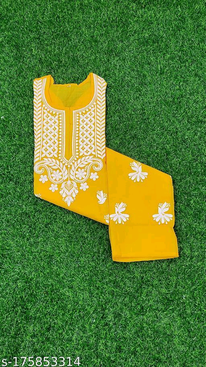 Embroidery kurti cotton  uploaded by Raheem chickenkari hub on 4/15/2023