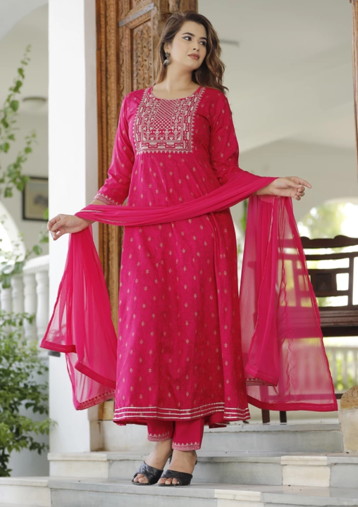 Kurta set with dupatta only bulk stock available  uploaded by business on 4/16/2023