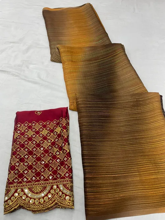 Heavy weightless patter all over saree uploaded by ShubhMangal Silk Mills on 4/16/2023
