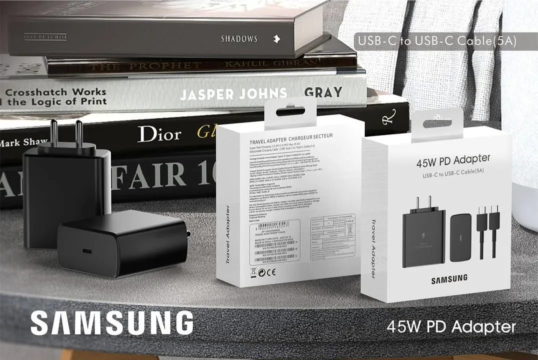 *SAMSUNG 45W-OG CHARGER ️POWER FAST CHARGING 100pcs cartun china pkg* uploaded by Gajanand mobile Accessories hub on 6/2/2024