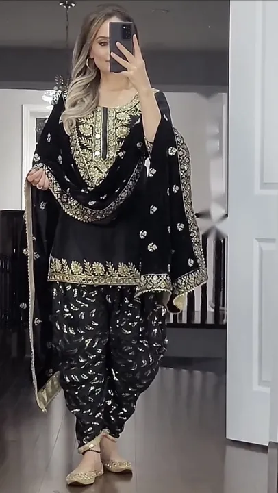 Launching New Designer Party Wear Look Top & Dhoti Salwar uploaded by Fatema Fashion on 4/16/2023