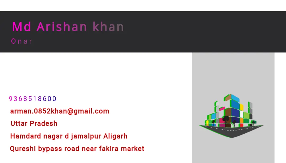 Visiting card store images of Arishan clothes house 