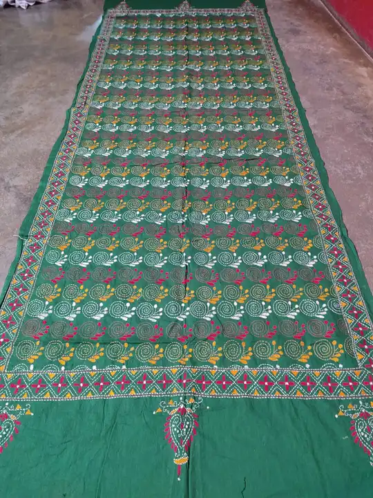 Hand Embroidery Cotton Dupatta uploaded by Rangoli Kantha Stitch Works on 4/16/2023