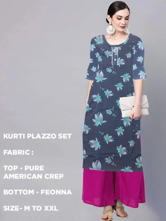 Pure American crep kurti  uploaded by Deepika Textile on 4/16/2023