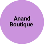 Business logo of Anand boutique