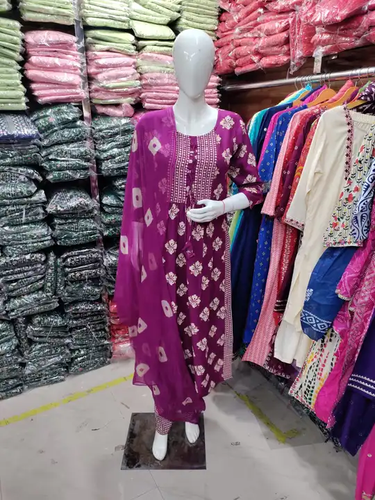 Kurta with pant and duppata  uploaded by business on 4/16/2023