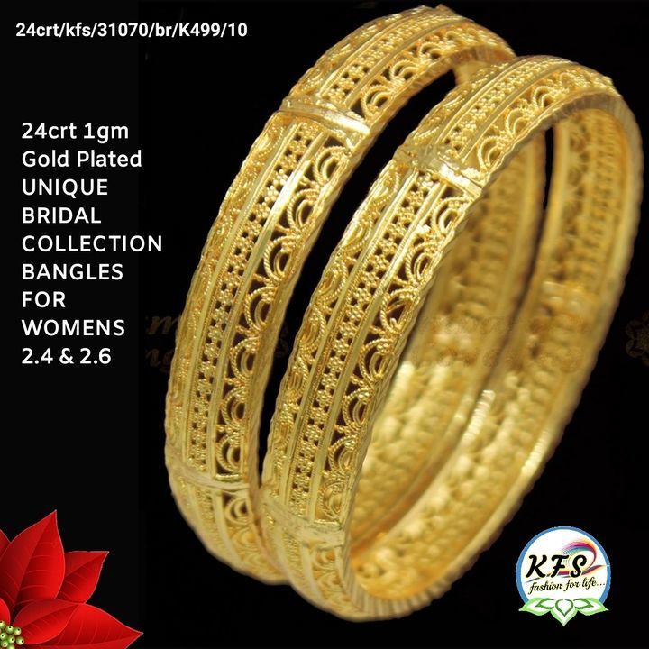 Gold Plated Bangles uploaded by  KFashion Forming Jewellery on 3/5/2021
