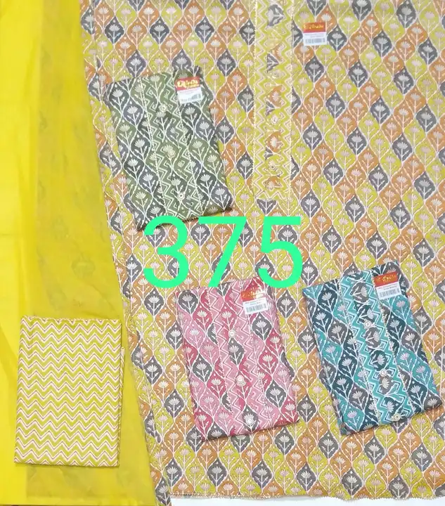 Unstitch suits dress material ladies wear items all avlble mfg by us uploaded by Radha Creation , Maira sales for Readymade items on 4/16/2023