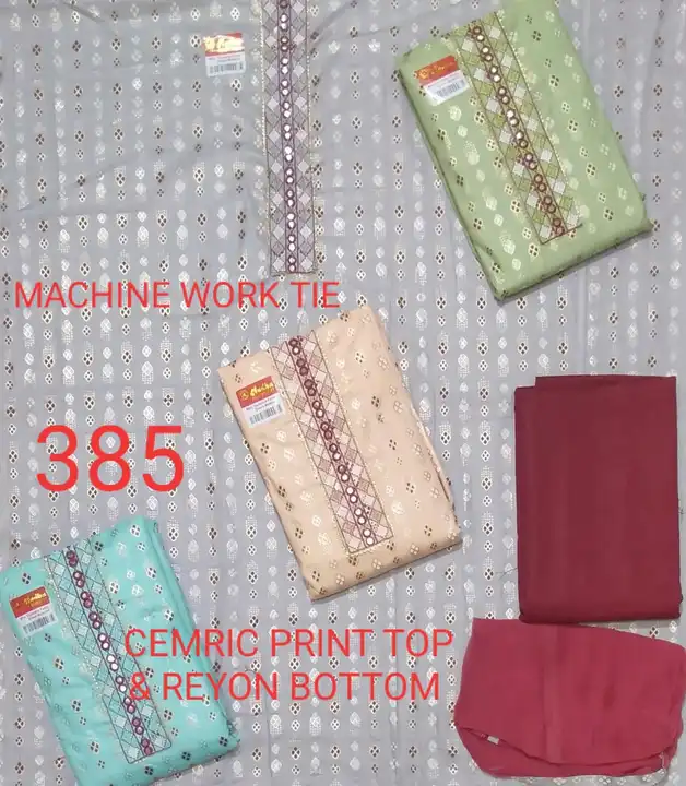 Unstitch suits dress material ladies wear items all avlble mfg by us uploaded by Radha Creation , Maira sales for Readymade items on 4/16/2023