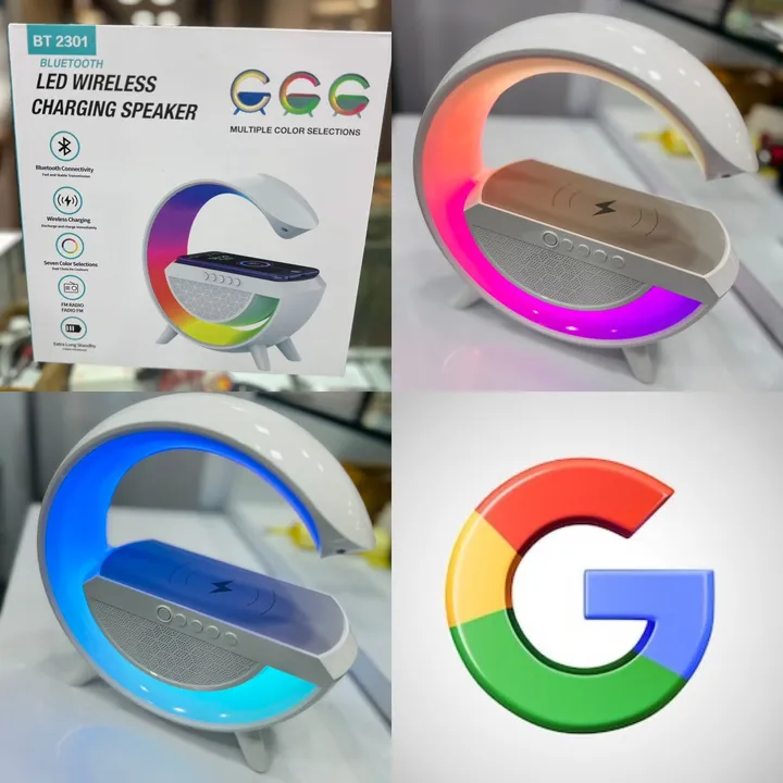 *Google  speaker   Seven colours   FM /bluetooth  Phone, wireless charger    Extra battery bac uploaded by Sargam Mobile on 5/28/2024