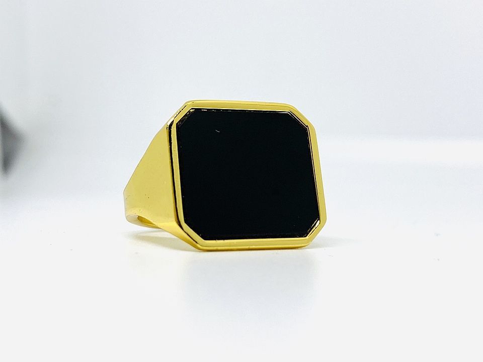 Black and gold square rings  uploaded by business on 7/11/2020