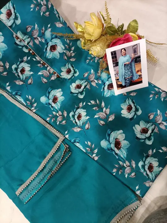 On muslin cotton with pure dupatta uploaded by Manish sales on 4/16/2023