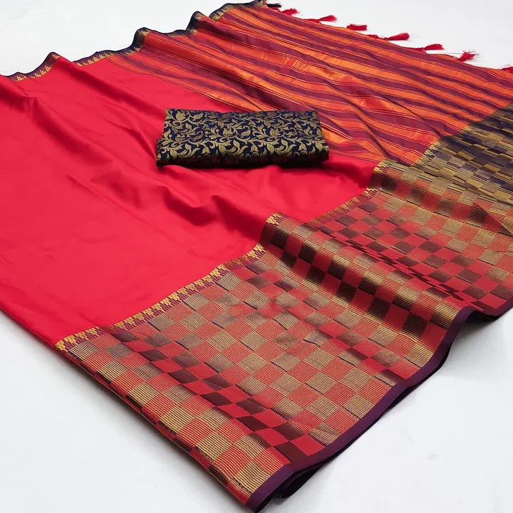 

*Fabric*: *Premium Soft Cotton Silk with broad border with running blouse
contrast jacquard border uploaded by Maa Arbuda saree on 4/16/2023