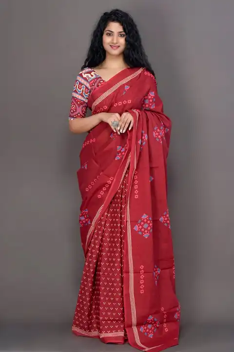 Cotton mulmul saree  uploaded by Bhagwati textile on 4/16/2023