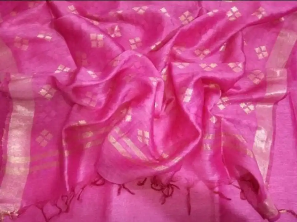 Silk linen saree uploaded by WeaveMe India on 4/16/2023