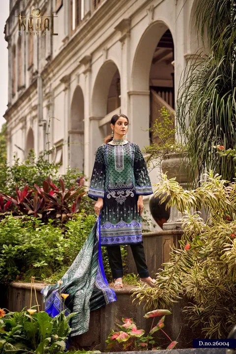 Pure lawn collection with heavy mal mal duppata uploaded by Fatema Fashion on 4/16/2023