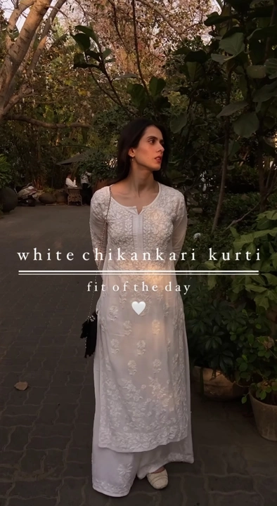 White Chikankari Kurti at Rs 950 | Chikan Embroidery Kurti in Lucknow | ID:  24357063897