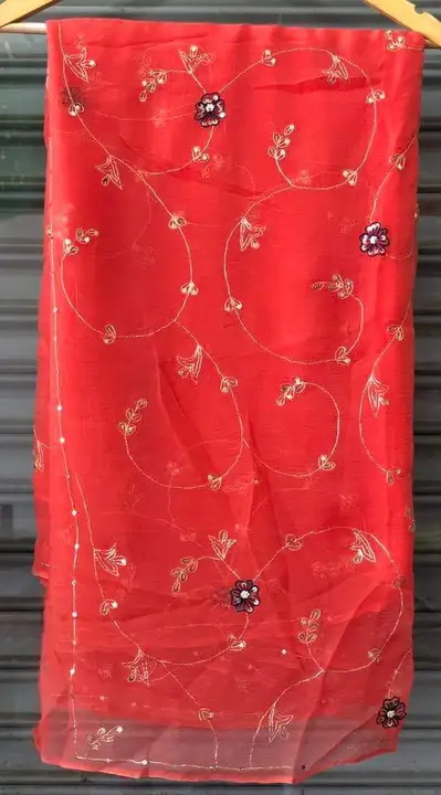 ✈️✈️ New lunch✈️✈️
👉Pure chiffon Jaal work with peacock motifs all over d saree vd blouse 

Prince  uploaded by Gota Patti manufacturing on 4/16/2023