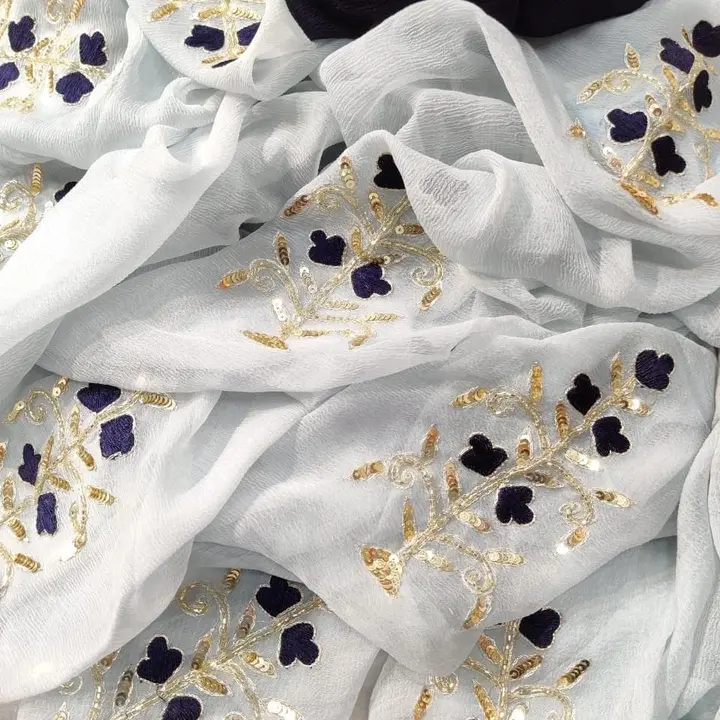 😍 Pure chiffonSaree 🥻
😍 Elegance Hand katdana ,sequine work mofits 
😍 Same Fabric & Colour with  uploaded by Gota Patti manufacturing on 4/16/2023