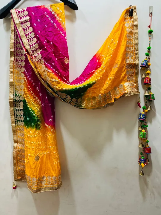 Bandhani Dupatta with Gotta Patti Border
Size-2.10 Meter Plus
Art Silk Fabric
All Multi colors avail uploaded by Gota Patti manufacturing on 4/16/2023