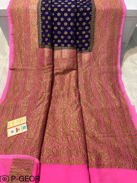 Pure Georgette Khddi saree with Silkmark Certified  uploaded by M S fabrics on 4/16/2023