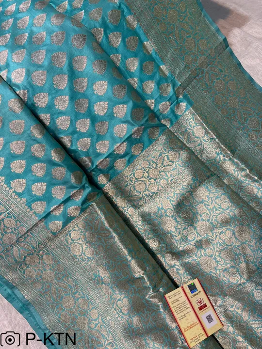 Pure katan silk saree with Silkmark Certified  uploaded by M S fabrics on 4/16/2023
