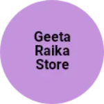 Business logo of Geeta raika store maheshwas