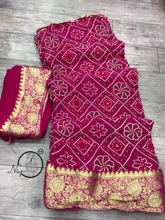 presents  navratra damaka offer A beautiful raibandej saree

👉keep shopping with us

😍  spl Awesom uploaded by Gotapatti manufacturer on 4/16/2023