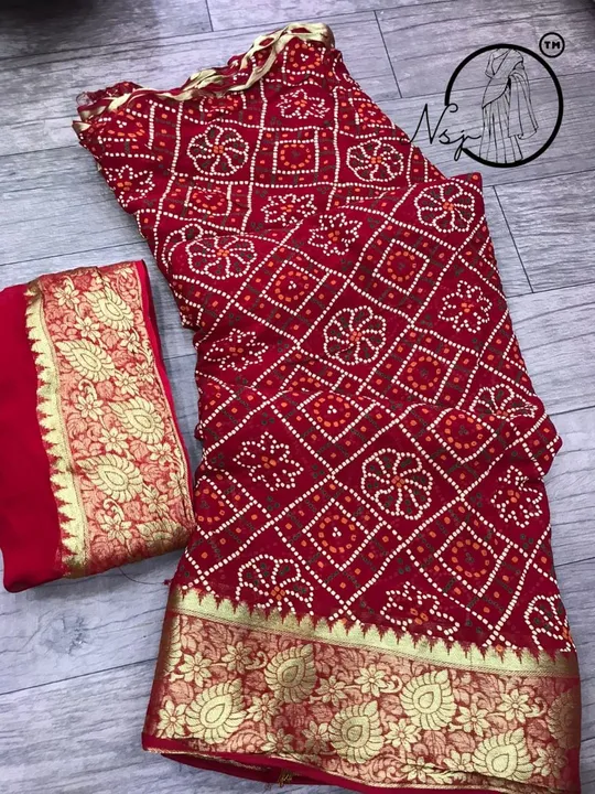 presents  navratra damaka offer A beautiful raibandej saree

👉keep shopping with us

😍  spl Awesom uploaded by Gotapatti manufacturer on 4/16/2023