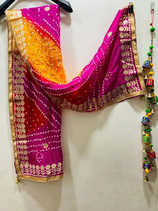 Bandhani Dupatta with Gotta Patti Border
Size-2.10 Meter Plus
Art Silk Fabric
All Multi colors avail uploaded by Gotapatti manufacturer on 4/16/2023