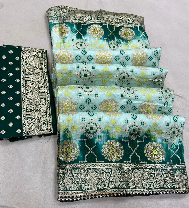 💥Super new design launch saree💥
 special saree 
👉👉pure  dola silk Faag design silk fabric👉
Heav uploaded by Gotapatti manufacturer on 4/16/2023