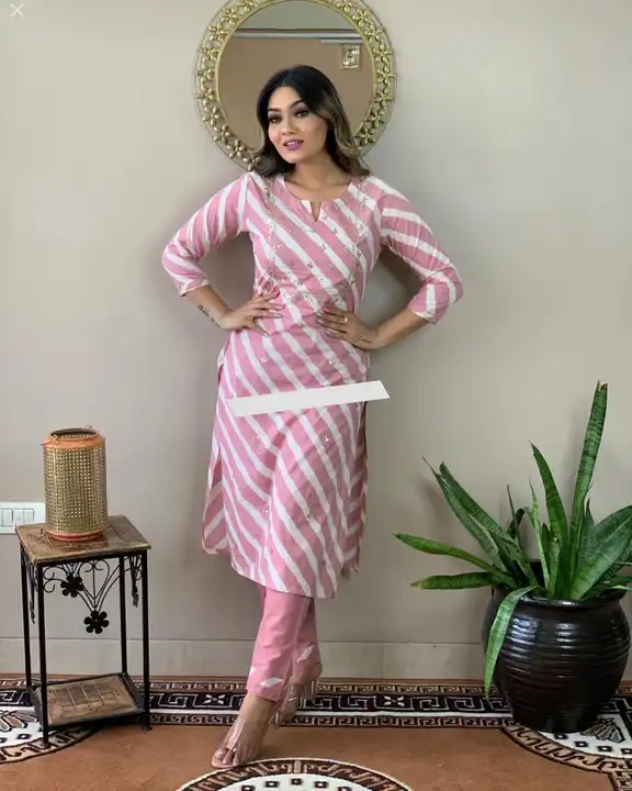 Kurti with pant trending  uploaded by Maa Karni Fashion on 5/24/2024