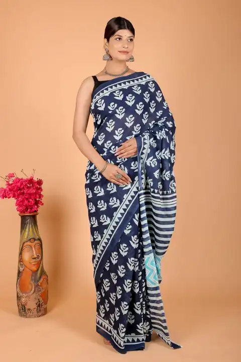 Cotton mulmul
Soft pure cotton mulmul Hand block printed saree with blouse.....
Size 6.5 with blouse uploaded by Print Factory Bagru on 4/17/2023