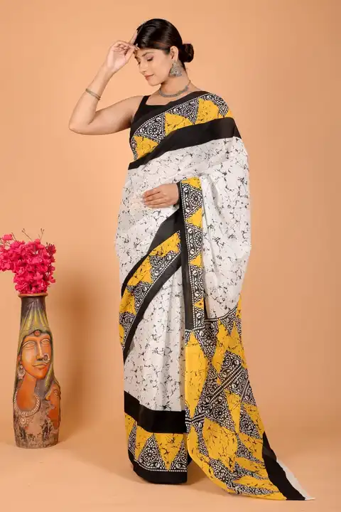 Cotton mulmul
Soft pure cotton mulmul Hand block printed saree with blouse.....
Size 6.5 with blouse uploaded by Print Factory Bagru on 4/17/2023