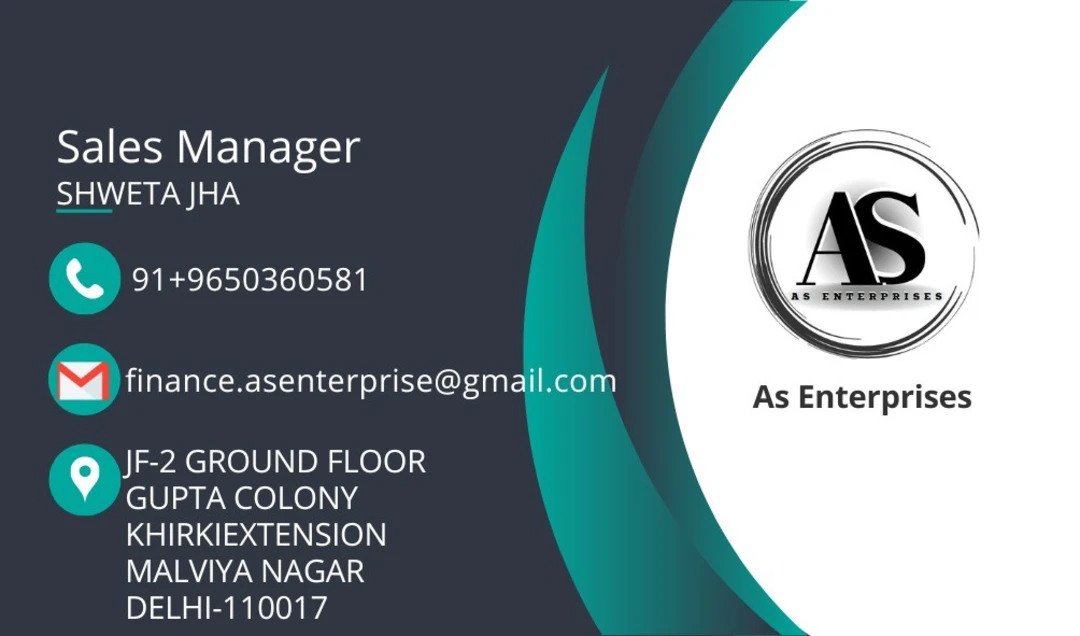 Visiting card store images of As enterprise