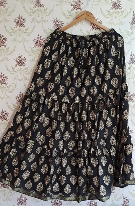 Rayon gold printed skirt  uploaded by Rama exports on 4/17/2023
