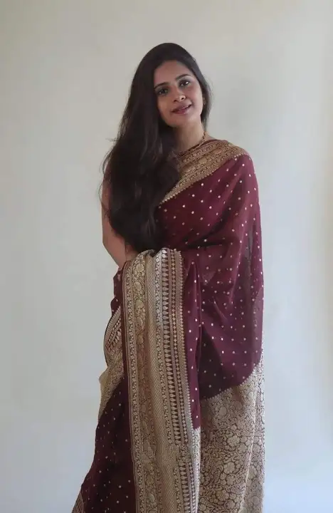 PURE BANARASI SEMI GEORGETTE SAREE  uploaded by S.N.COLLECTIONS  on 4/17/2023