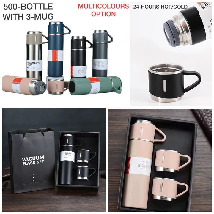 500 ml bottle with 3 mugs  uploaded by Magnum on 5/30/2024