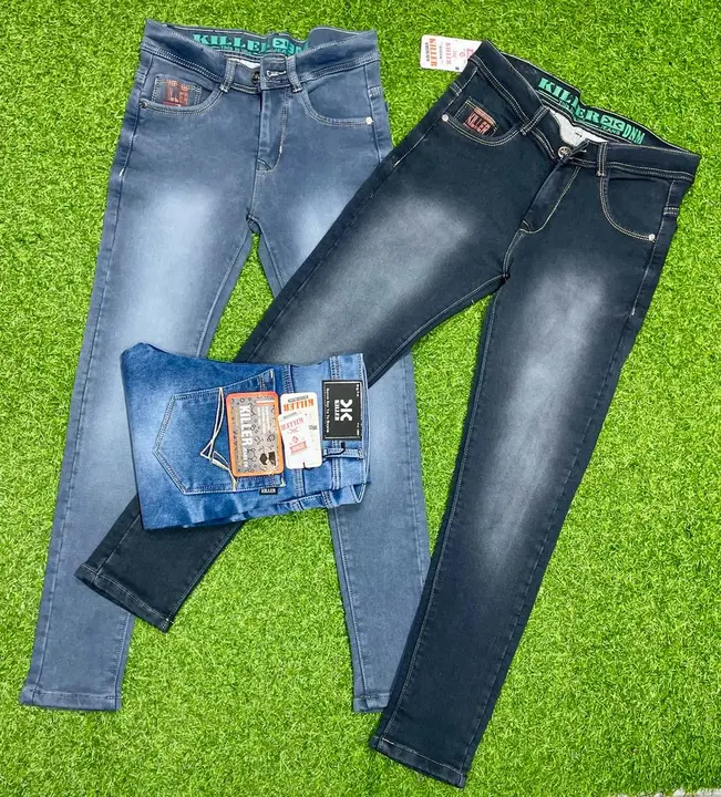 Post image 👖 *NEW POLY KNITTED JEANS*👖 
➖ Ankle Length 
➖ 28 28 30 30 32 32 sizes (setwise)
➖ 13 ounce knitting
➖ Slim fit pattern
➖ 39+ length
➖ Indigo/ OD Colour Chart
➖ "330" including GST
