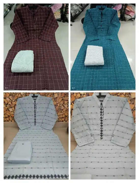 Khadi cotton kurta set  uploaded by Adiyogi creation on 4/17/2023