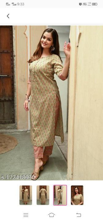 Post image I want 100 pieces of Kurti at a total order value of 5000. Please send me price if you have this available.