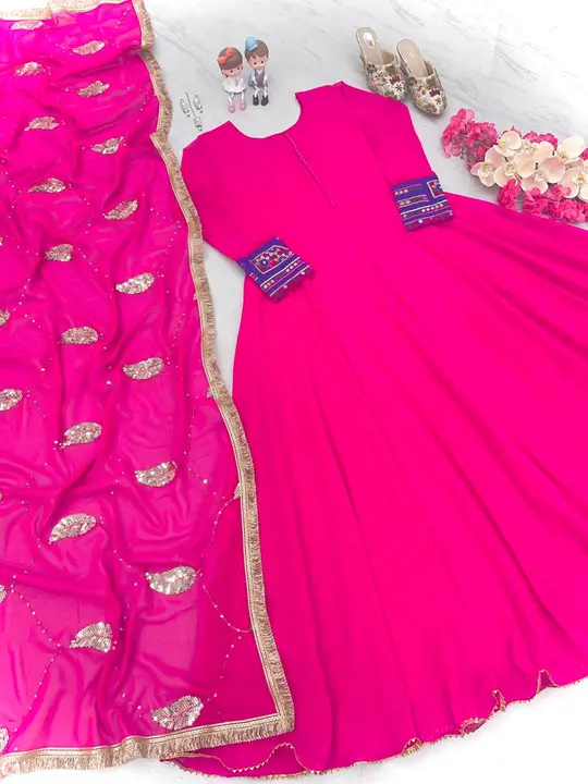 👗*Launching New Party Wear Look Gown & Dupatta Set *👗 uploaded by Fatema Fashion on 4/17/2023