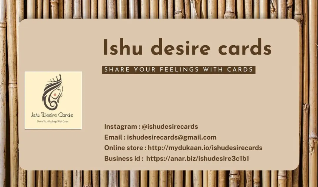Visiting card store images of Ishu desire cards