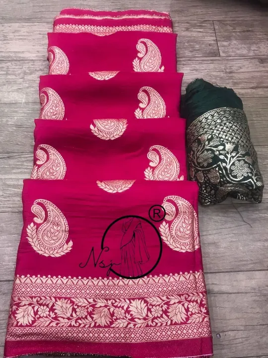Presents  unique Saree*  damaka damaka

beautiful  colour combination saree for all ladies 

💖💖new uploaded by Gotapatti manufacturer on 4/17/2023