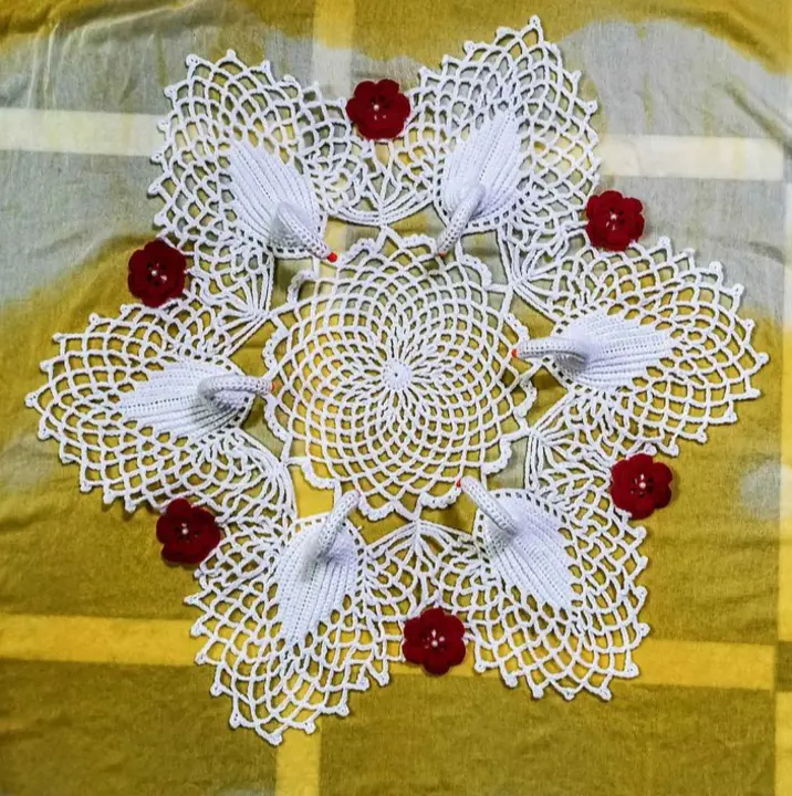 Crochet swan Thalposh uploaded by Sanmahi creations on 5/28/2024