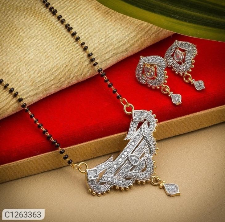 STRIKING ALLOY AMERICAN DIAMOND MANGALSUTRA SETS uploaded by SN creations on 3/5/2021