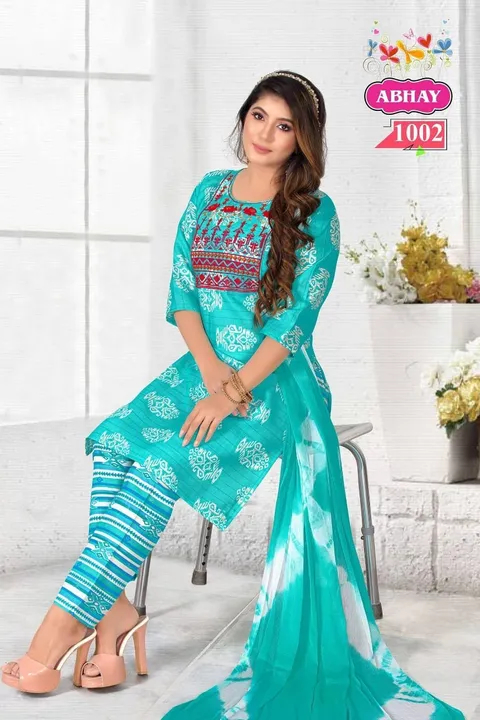 Fency drsinger kurti pent dupatta set uploaded by Maa enterprise on 4/18/2023