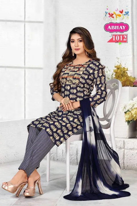 Fency drsinger kurti pent dupatta set uploaded by Maa enterprise on 4/18/2023