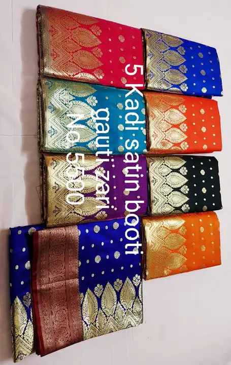 Satin Silk Saree
Full Saree with Blouse
Colour - 8
1 set - 8 pieces
Price - 655/- one piece uploaded by business on 4/18/2023