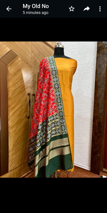 Silk patola duptta uploaded by Shree sachha collection on 4/18/2023